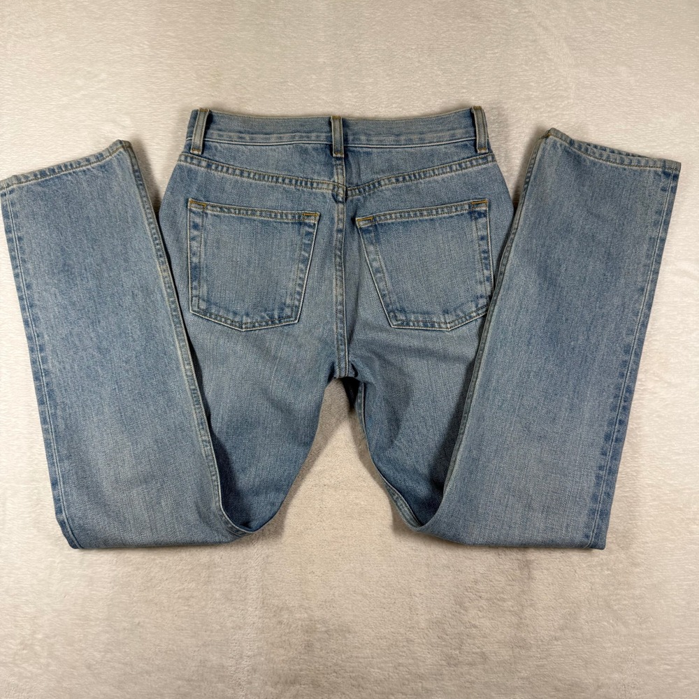 Brock Collection Light Wash High Rise Straight Leg Japanese Denim Jeans Womens
